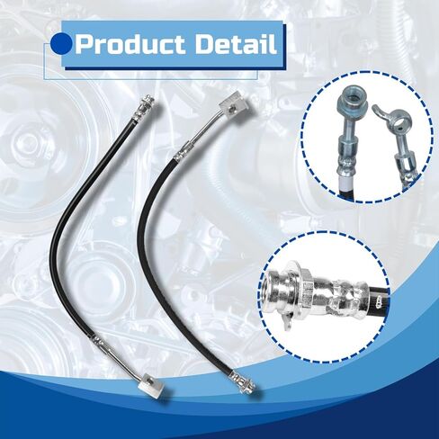 Pair Rear Brake Hydraulic Hose Kit for Car Replacement for Ford Mustang 5.0L 1986 1987 1988 1989 1990 1991 1992 1993, for Mercury Capri 5.0L 1985 1986 - Brhaspatip, 2PCS in Kuwait