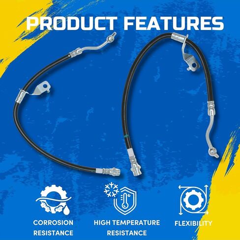 Pair Rear Brake Hydraulic Hose Kit for Car Replacement for Ford Mustang 5.0L 1986 1987 1988 1989 1990 1991 1992 1993, for Mercury Capri 5.0L 1985 1986 - Brhaspatip, 2PCS in Kuwait