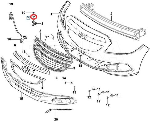 15 قطعة من Rexka M4.2-1.4 مم غطاء ممتص الصدمات بطانة U مشابك صواميل 11609952 لشاحنات GM Chevy Hummer Buick Cadillac Saturn Cadillac GMC - متعددة الأغراض in Kuwait