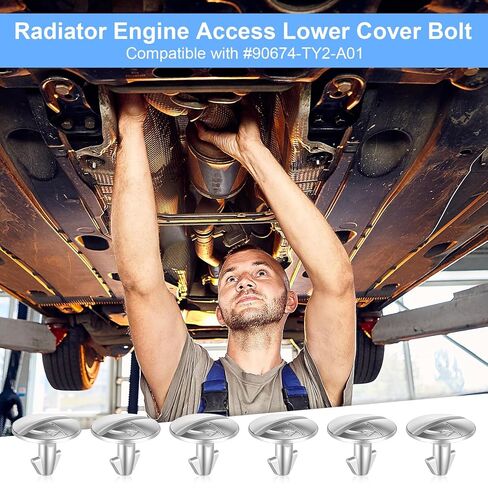 14PCS Lower Engine Cover Pin Screw, Splash Shield Bolts Clips Skid Plate Screws and Radiator Engine Access Cover Pins Car Fastener Clip Compatible with Civic, Accord, CRV, Acura in Saudi Arabia