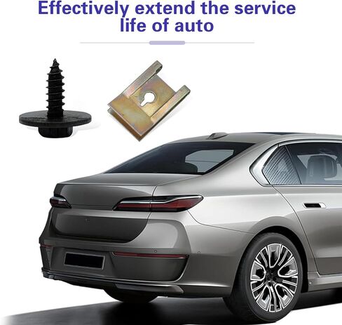 40 قطعة من مثبتات بطانة الحاجز، ومسامير غطاء المصد ومجموعة مشابك على شكل حرف U، وأدوات تثبيت جسم السيارة المقاومة للصدأ، متوافقة مع BMW E46 E92 E90 (متعددة الألوان) in Kuwait