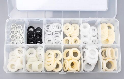 OAUTOO 240pcs Automotive Multipurpose Nylon Flat Washer Oil Drain Plug Gaskets Assortment in Saudi Arabia