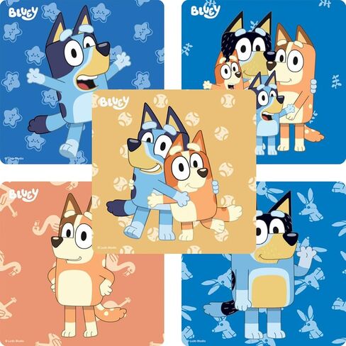 SmileMakers Bluey Stickers, 2.5 Inches, 100 Count, Multicolor in Saudi Arabia
