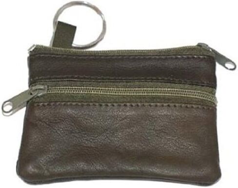 Marshal Women's Leather Change Purse with Key Ring, Brown in Saudi Arabia