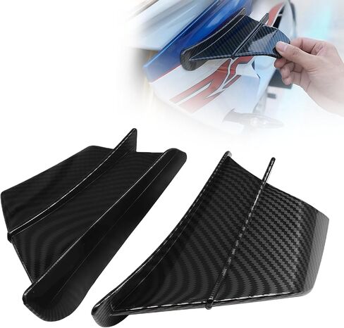 قطعتان من أجنحة الدراجات النارية، جناح جناح عاكس الهواء اللامع، لوحات جانبية هوائية ذاتية اللصق، ملحق تعديل عالمي للدراجات النارية (ألياف الكربون الأسود) in Kuwait