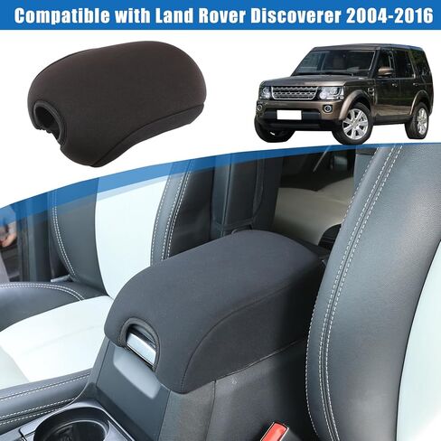 غطاء مسند ذراع وحدة التحكم المركزية متوافق مع Land Rover Discovery 3 4 LR3 LR4 2004-2016 غطاء وسادة مسند ذراع وحدة التحكم المركزية القماشية، ملحقات حماية مسند الذراع in Kuwait