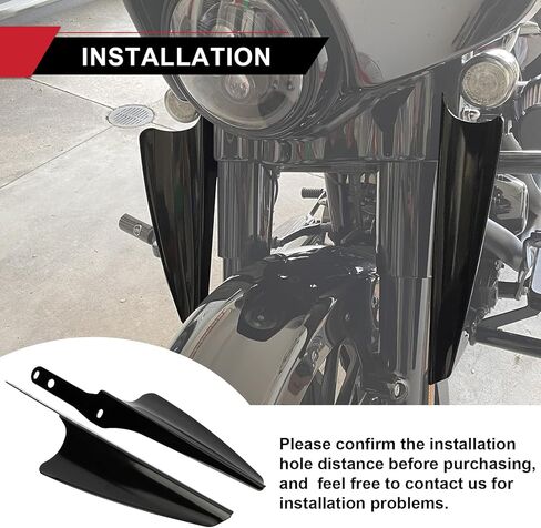 PSLER Motorcycle Front Fork Mount Wind Deflectors Windshield Accessories Fit for Touring Street Glide Electra Glide Road King CVO FLHR FLHRC FLHRS FLHT FLHX 1995-2023 in Saudi Arabia