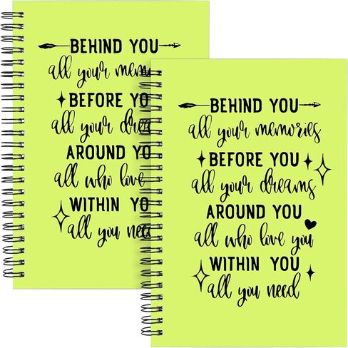 Inspirational 2pcs Spiral Journal Appreciate Gift Behind You, All Your Memories Hardcover Spiral Notebook Encouragement Gift for men Women (2 spiral-behind purple) in Saudi Arabia