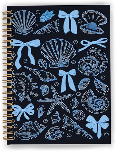 Blue Coastal Ocean Sea Turtle Coral Notebook, Marine Biology Beach Journal, Sea Turtle Gifts for Women, Beach Themed Gifts, Ocean Spiral Notebook Journal 5.5x8.3 in Kuwait