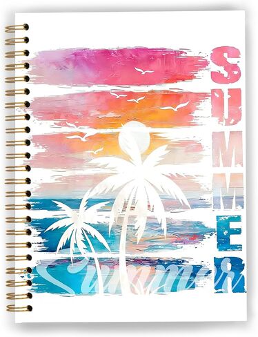 Blue Coastal Ocean Sea Turtle Coral Notebook, Marine Biology Beach Journal, Sea Turtle Gifts for Women, Beach Themed Gifts, Ocean Spiral Notebook Journal 5.5x8.3 in Kuwait