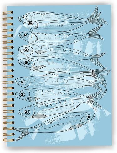 Blue Coastal Ocean Sea Turtle Coral Notebook, Marine Biology Beach Journal, Sea Turtle Gifts for Women, Beach Themed Gifts, Ocean Spiral Notebook Journal 5.5x8.3 in Kuwait