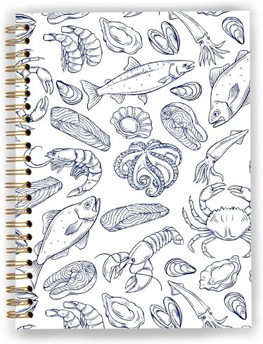 Blue Coastal Ocean Sea Turtle Coral Notebook, Marine Biology Beach Journal, Sea Turtle Gifts for Women, Beach Themed Gifts, Ocean Spiral Notebook Journal 5.5x8.3 in Kuwait