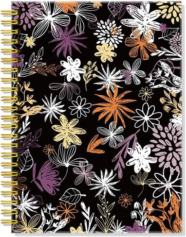 ERHACHAIJIA Sunflower & Bee Hardcover 160 Pages Lined Spiral Notebook, Funny Floral Ruled Journal for Women Flower Lover Bee Lover, Writing and Meditation Notebook Gifts, Mother's Day Birthday Gifts in Saudi Arabia