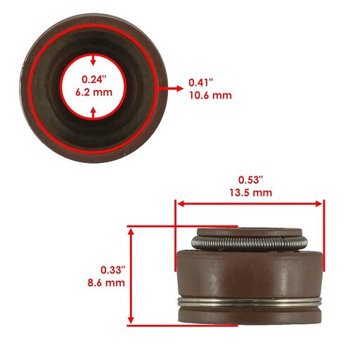 Caltric 4X Valve Stem Seal Compatible with Honda XR650L 1993-2009 2012-2021 in Saudi Arabia