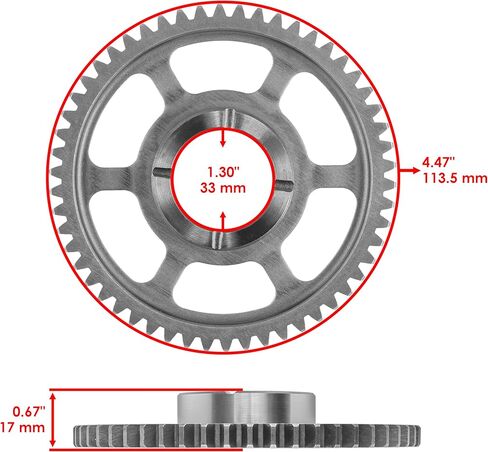 Caltric Starter Clutch Gear with Bearing and Gasket Compatible with Suzuki Quadracer LT-R450 2006 2007 2008 2009 in Saudi Arabia