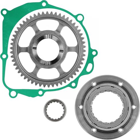 Caltric Starter Clutch Gear with Bearing and Gasket Compatible with Suzuki Quadracer LT-R450 2006 2007 2008 2009 in Saudi Arabia