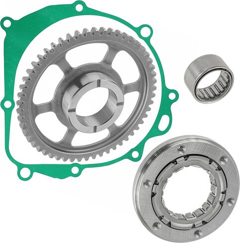 Caltric Starter Clutch Gear with Bearing and Gasket Compatible with Suzuki Quadracer LT-R450 2006 2007 2008 2009 in Saudi Arabia
