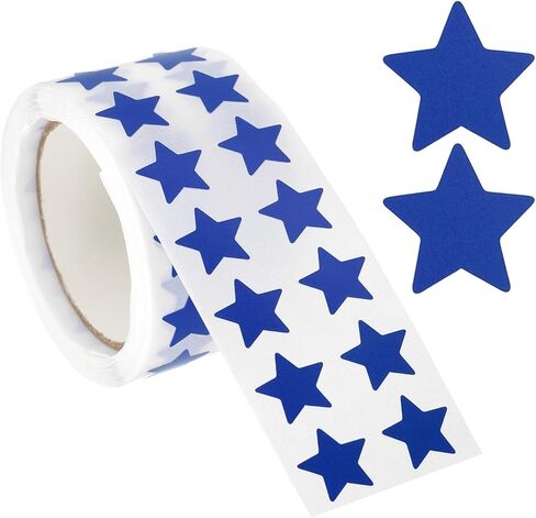 PATIKIL Star Stickers Roll 1/2", 1000 Pcs Self-Adhesive Reward Stickers Star Labels for Behavior Chart Classroom Teacher Supplies and DIY Craft, White in Saudi Arabia