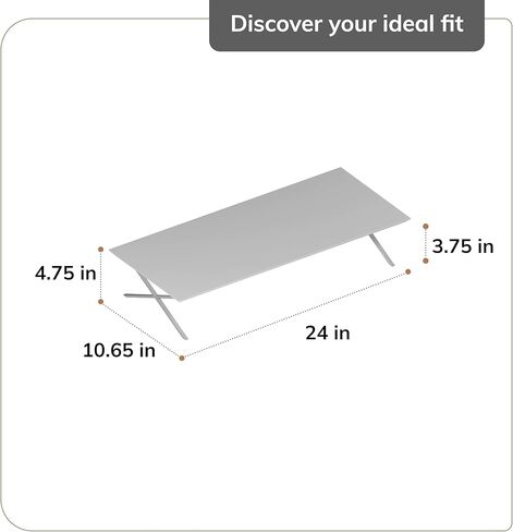 Anji Mountain Monitor Stand - Desktop Organizer & Laptop Riser, Ergonomic Monitor Riser, Space-Saving Monitor Stand for Desk, Durable Construction, Easy Assembly, Ideal for Home & Office,Biscotti in Kuwait