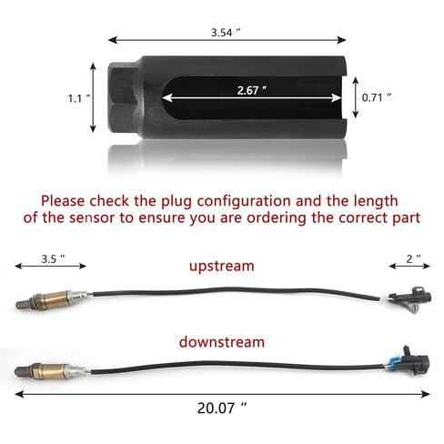 Oxygen Sensor with Socket Fit for 1996 1997 1998 Chevy Silverado Express Cheyenne WT C1500 K1500 GMC C1500 K1500 Sierra O2 Sensor Upstream Downstream Replacement 234-4012 234-4018 4pcs in Kuwait