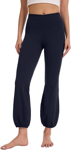 OVRUNS Bubble Pants for Women High Waisted Yoga Pants No See Through Workout Running Legging in Kuwait