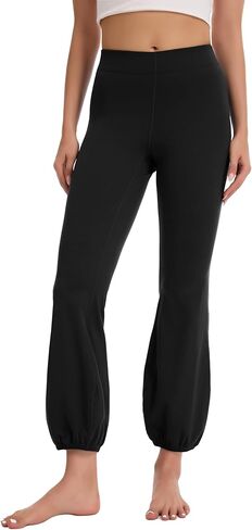 OVRUNS Bubble Pants for Women High Waisted Yoga Pants No See Through Workout Running Legging in Saudi Arabia