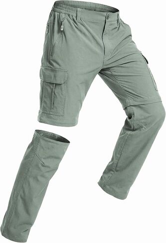NATUVENIX Men's Convertible Hiking Pants Quick Dry Zip Off Cargo Lightweight Water Resistant Stretch Fishing Travel Outdoor in Kuwait