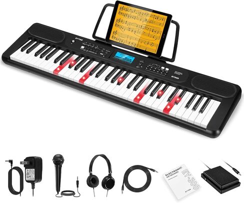 88 Key Folding Piano Keyboard, Full-Size Semi-Weighted Key Portable Piano Keyboard Wireless & MIDI with Light up Keys, Foldable Electronic Keyboard Piano for Beginners, Kids, Adults in Saudi Arabia