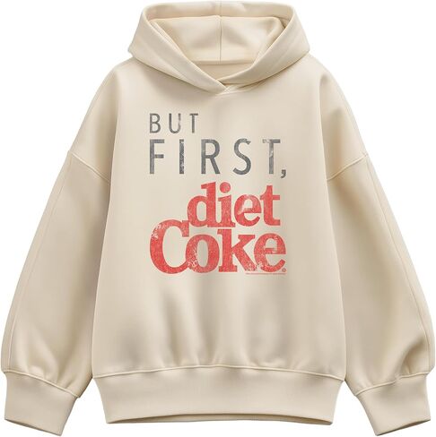 HYBRID APPAREL Coca-Cola - But First Diet Coke - Ladies Oversized Fleece Hoodie Sweatshirt in Saudi Arabia