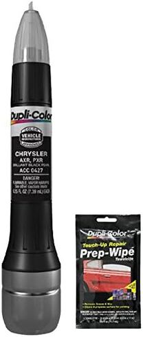 مجموعة طلاء Dupli-Color ACC0427 اللامع باللون الأسود اللؤلؤي لإصلاح الخدوش الكل في 1 لمركبات كرايسلر (PXR، AXR) مع منشفة مسح جاهزة (عنصران) in Saudi Arabia