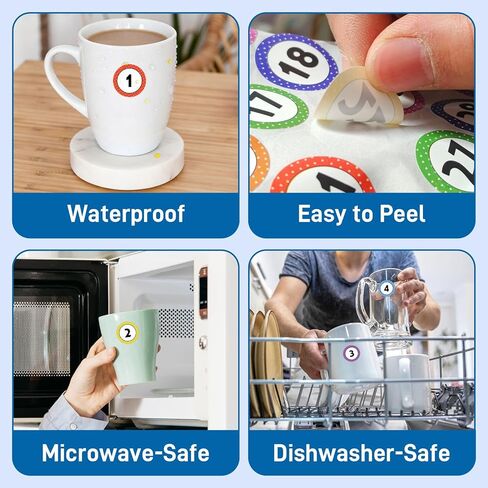 600 قطعة من ملصقات الأرقام مقاس 1 بوصة للفصل الدراسي 1-40، 15 ورقة مقاس 1 بوصة ملصقات أرقام منقطة ذاتية اللصق مقاومة للماء مناسبة لصناديق التخزين والخزائن وأرفف الكتب والمكاتب والكراسي in Kuwait