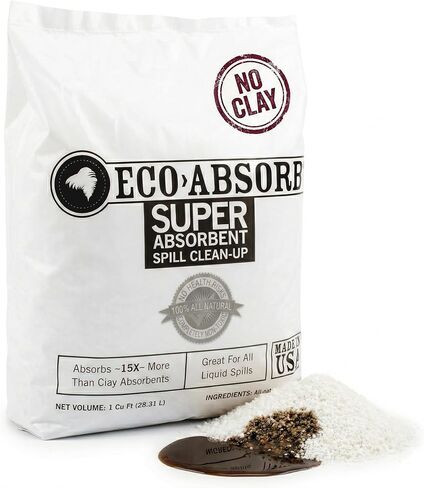 مسحوق ماص للتسربات الزيتية الجافة للتنظيف السائل | حبيبات الارضيات الجافة للخرسانة والكراجات | ممتص البترول والشحوم للانسكابات والقيء | ايكو امتصاص 1 كيس قدم مكعب in Kuwait