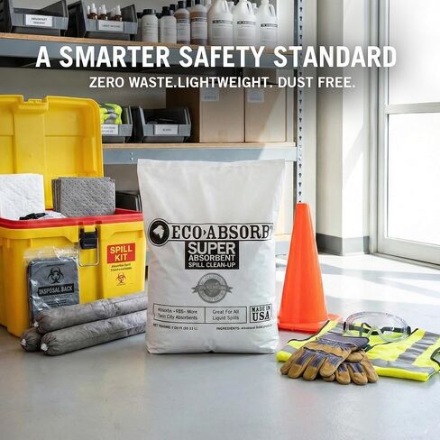 مسحوق ماص للتسربات الزيتية الجافة للتنظيف السائل | حبيبات الارضيات الجافة للخرسانة والكراجات | ممتص البترول والشحوم للانسكابات والقيء | ايكو امتصاص 1 كيس قدم مكعب in Kuwait