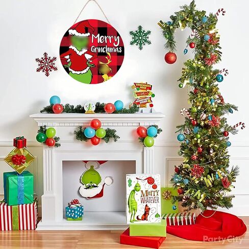 زينة عيد الميلاد لافتة الباب، عيد ميلاد سعيد معلق إكليل خشبي للباب الأمامي ديكور المنزل لقضاء عطلة عيد الميلاد باب جدار شجرة الزينة في الأماكن المغلقة في الهواء الطلق in Kuwait