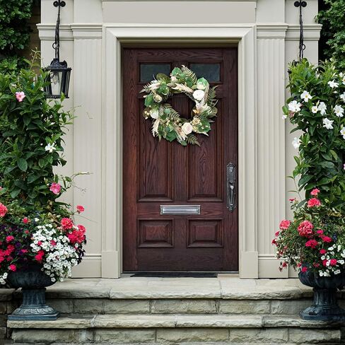 SAFAVIEH Home Collection Faux Artificial 28-inch Rose & Fern Decorative Wreath in Saudi Arabia