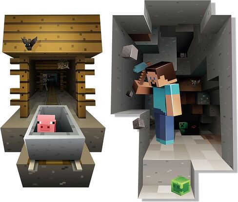 JINX Minecraft Wall Cling Decal Set (Minecart, Steve) in Saudi Arabia