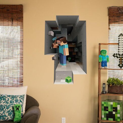 JINX Minecraft Wall Cling Decal Set (Minecart, Steve) in Saudi Arabia