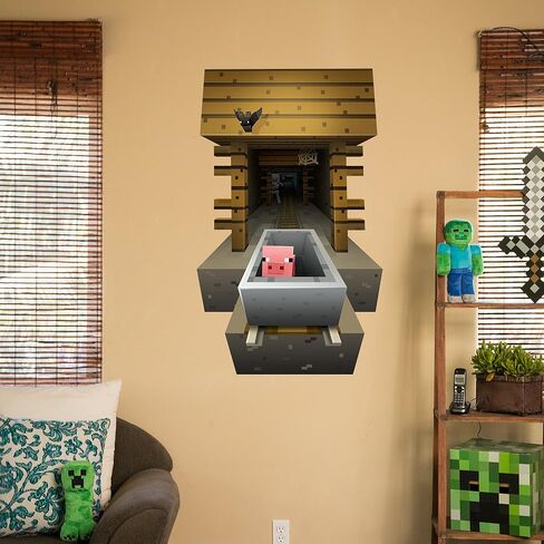 JINX Minecraft Wall Cling Decal Set (Minecart, Steve) in Saudi Arabia