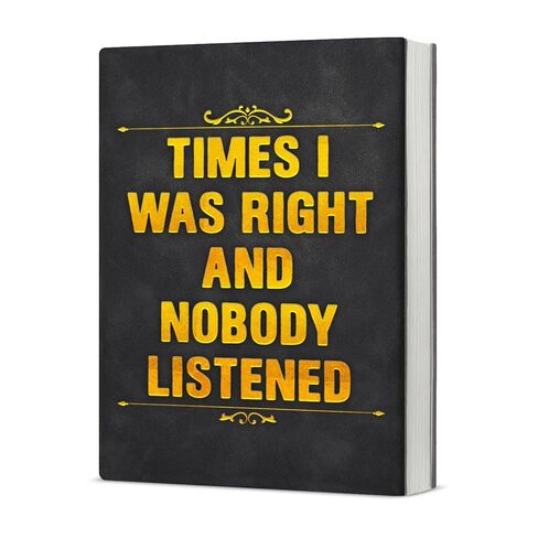 Funny Office Gift Notebook Humor Times I Was Right and Nobody Listened Journal Sarcastic Gifts for Coworker Colleague Work Besties - Green in Saudi Arabia