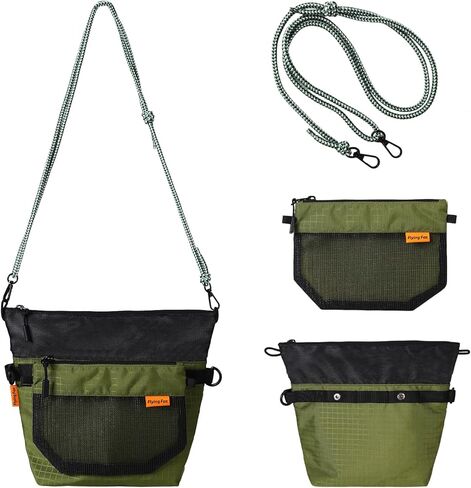 FLYINGFOX Detachable 2-in-1 Casual Crossbody Bag, Nylon, with Adjustable Shoulder Strap | Men's, Women's, Outdoor Cycling, Chest Bag, Hiking, Detachable in Saudi Arabia
