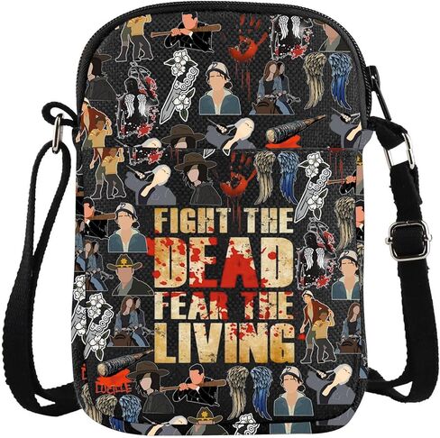 WZMPA Rick Grimes Crossbody Bag Daryl Dixon & Negan Fans Gift Zombie TV series Shoulder Bag Carl & Michonne Fans Gift in Saudi Arabia