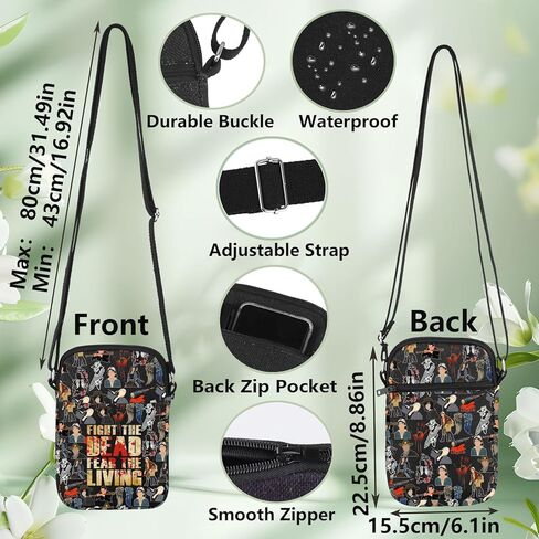 WZMPA Rick Grimes Crossbody Bag Daryl Dixon & Negan Fans Gift Zombie TV series Shoulder Bag Carl & Michonne Fans Gift in Saudi Arabia
