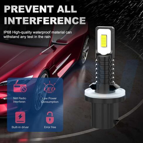 For Deere Gator XUV 625i, XUV 825i, 825M; 899 880 LED Lights Bulbs, 6000K Xenon White 880 Lamp Replacement for Cars, Trucks,Plug and Play Fog Lamps Replacement Bulbs for Cars, Pack of 2 in Kuwait