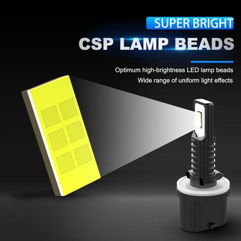 For Deere Gator XUV 625i, XUV 825i, 825M; 899 880 LED Lights Bulbs, 6000K Xenon White 880 Lamp Replacement for Cars, Trucks,Plug and Play Fog Lamps Replacement Bulbs for Cars, Pack of 2 in Kuwait