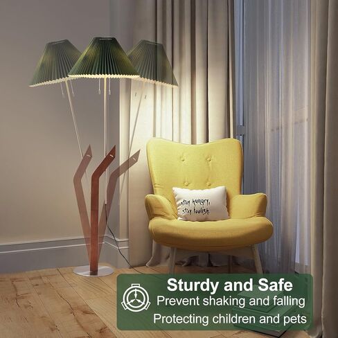 Floor Lamps for Living Room,Mid Century Modern Wood Large Floor Lamp,Height Adjustable Study Room,Bedroom,Office Tall Standing Floor Lamp,Green Pleated Lampshade in Saudi Arabia