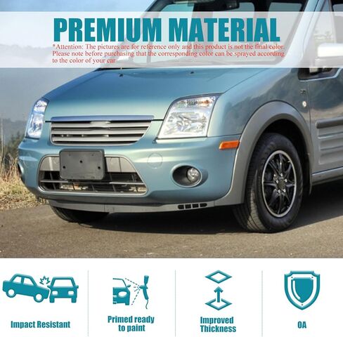 المصد الأمامي لسيارة Ford Transit Connect مع فتحات مصابيح الضباب 2010-2013، شريط الوجه المصد البلاستيكي يحل محل رقم OE رقم FO1000661,9T1Z17D957EB in Kuwait