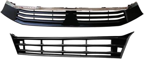 Outlander Front Bumper Cover Grille Kit Compatible with 2016 2017 2018 2019 Mi-tsubishi Outlander Sport ES/SE/SEL/GT/LE with Fog Lights in Kuwait