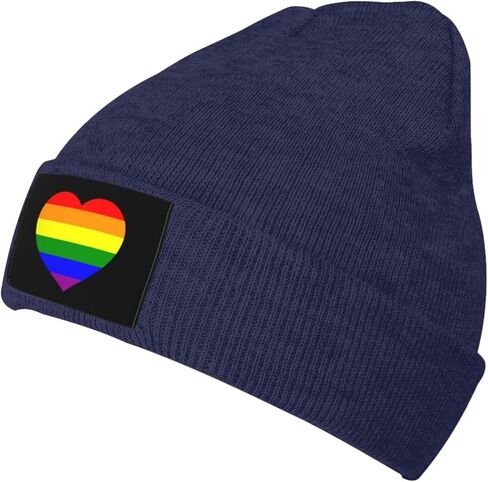LGBT Gay Pride Flag Unisex Warm Winter Wool Hat Knit Beanie Skull Cap in Kuwait