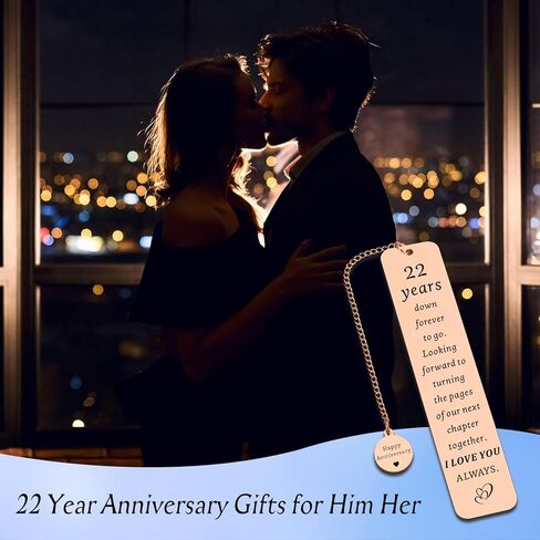 22 Year Anniversary Copper Gifts for Him Her Couples 22nd Wedding Anniversary, Gifts for Wife Husband Gift for 22nd Copper Anniversary Bookmark for Women Men in Saudi Arabia