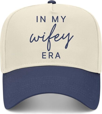 in My Wifey Era Cursive Vintage Trucker Hat | Wedding Marriage Fiancée | Premium Snapback Baseball Hat for Women & Wives in Saudi Arabia